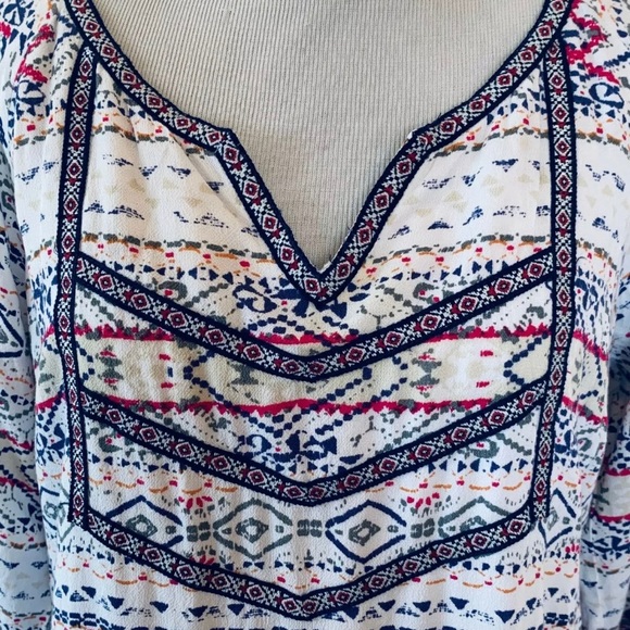 Skies Are Blue Boho Print Anthro Tunic Dress S - Picture 2 of 5